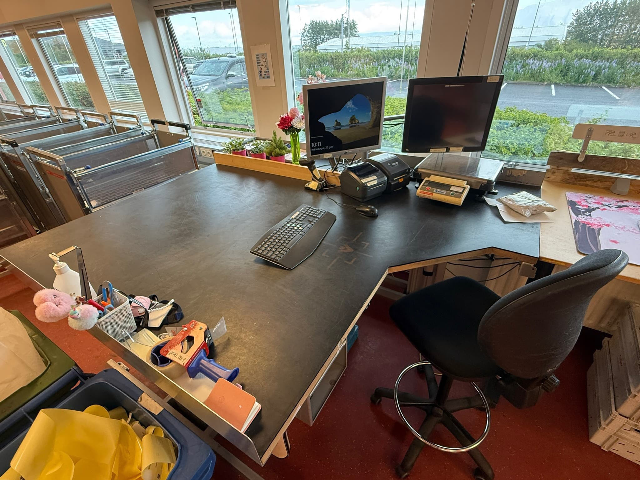 Rafmagnsborð á hjólum