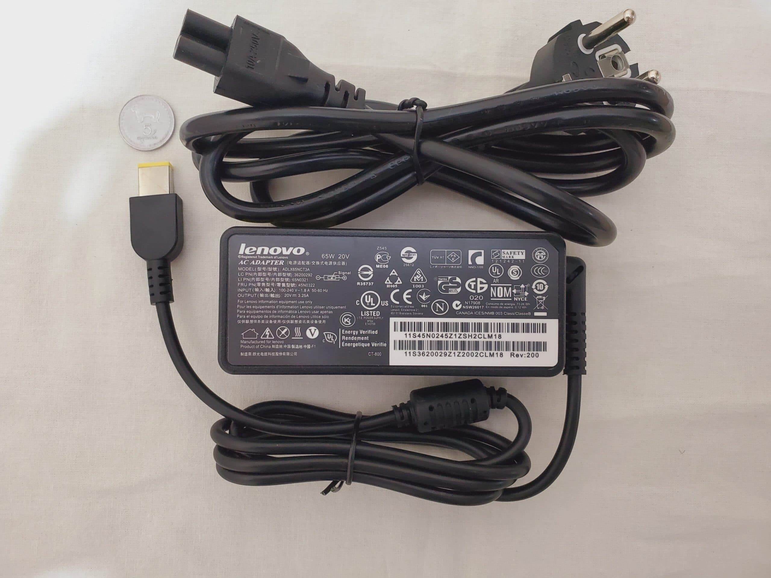 Lenovo Thinkpad spennugjafi, 65W, Slim Tip (35 stk.)